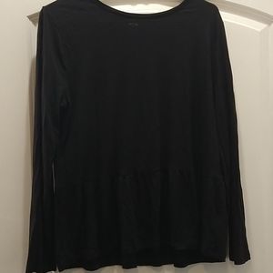 Old Navy Black long sleeved peplum top